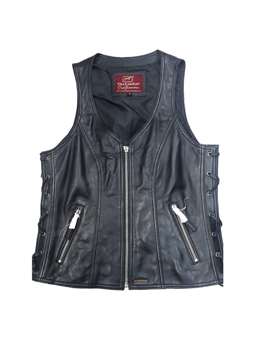 SideLace Mens Leather Waistcoat | The Leather Craftsmen
